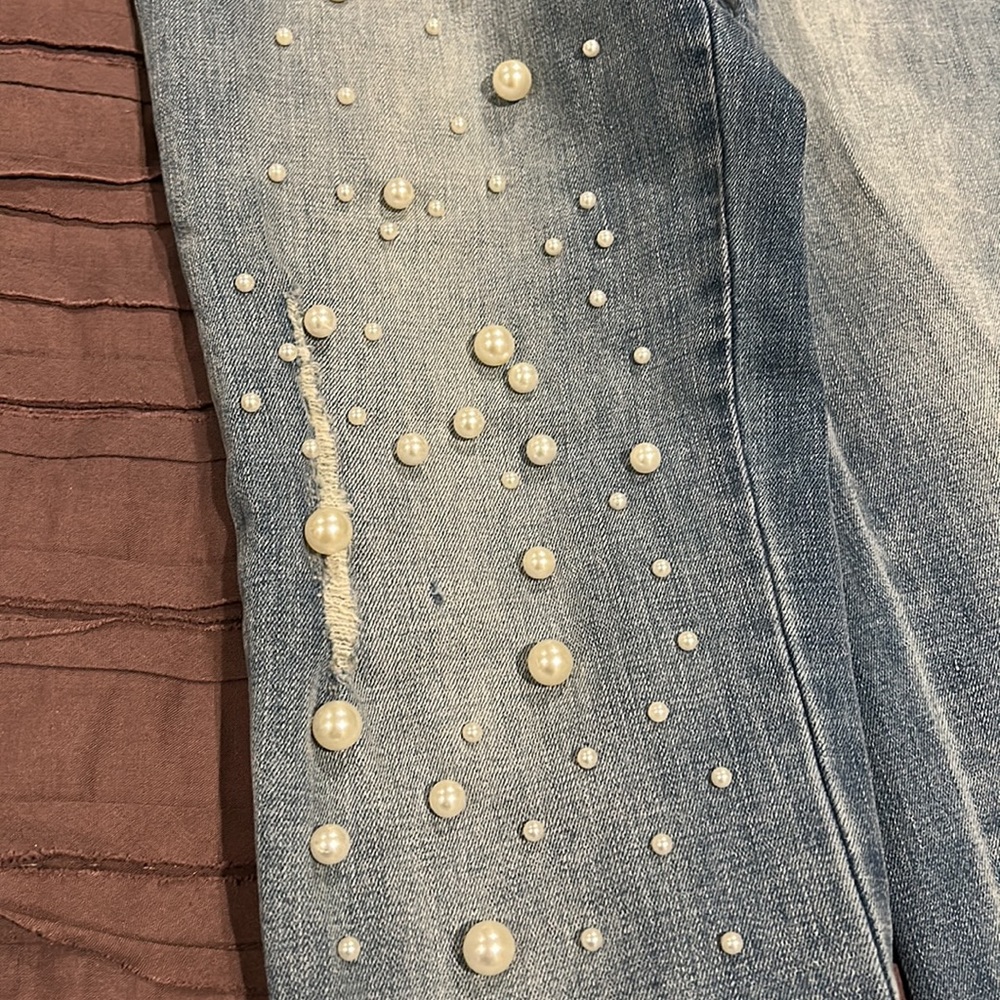 Pearl embellished jeans - Picture 3 of 7